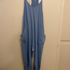 Blue Women's Jumpsuit Extra Baggy Stretchy
